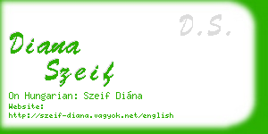diana szeif business card